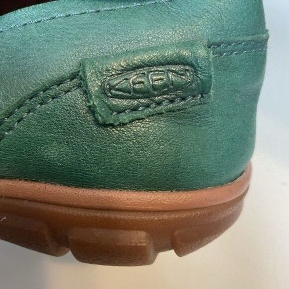 Keen Emerald Green Leather Slip On Mary Jane Sandals Women Size 8W - Picture 2 of 10